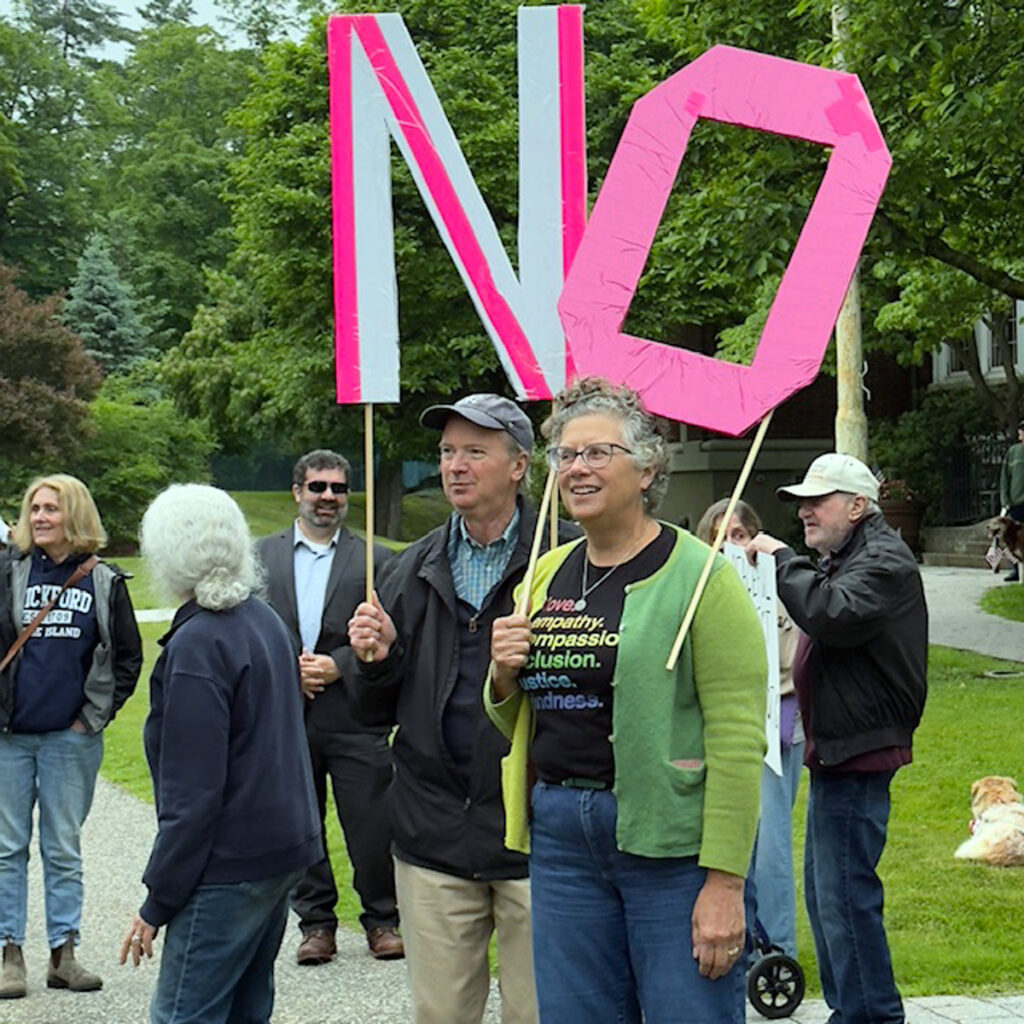Senator Paul Mark at No Kings Rally. Photo: Lionel Delevingne