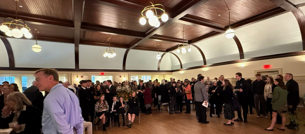 Approximately 400 attended the services at Congregational Church and the subsequent memorial at Berkshire Waldorf High School for the funeral of 20-year-old Wyeth Curtis, a former student who lost his life in early October. Photo: Patrick White