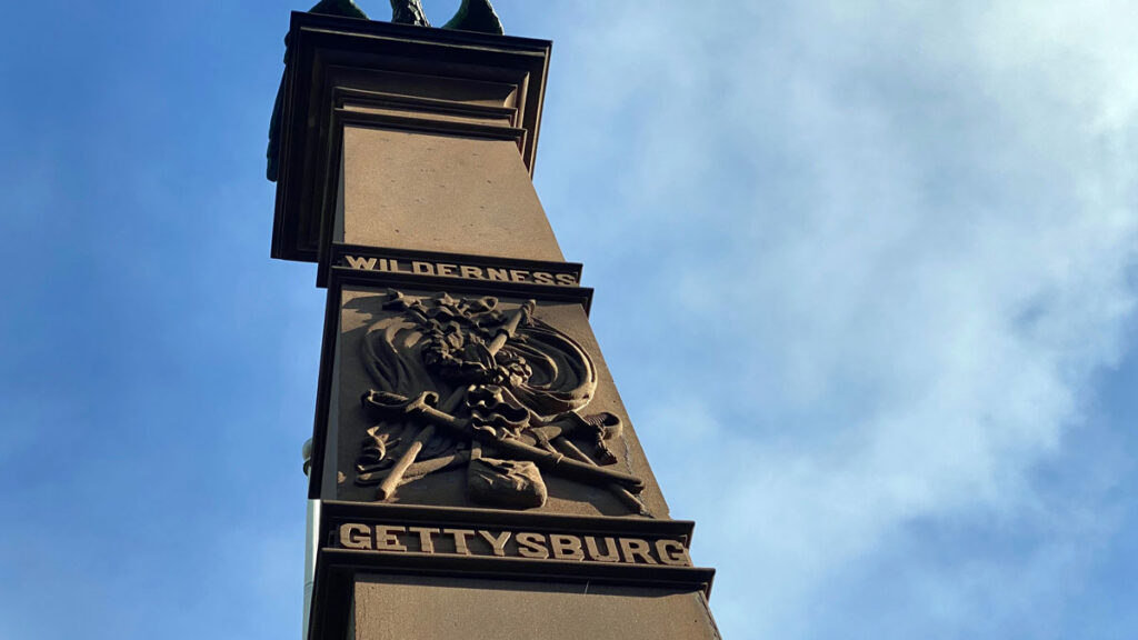 The top of the Stockbridge Soldier's Monument. Photo: Patrick White