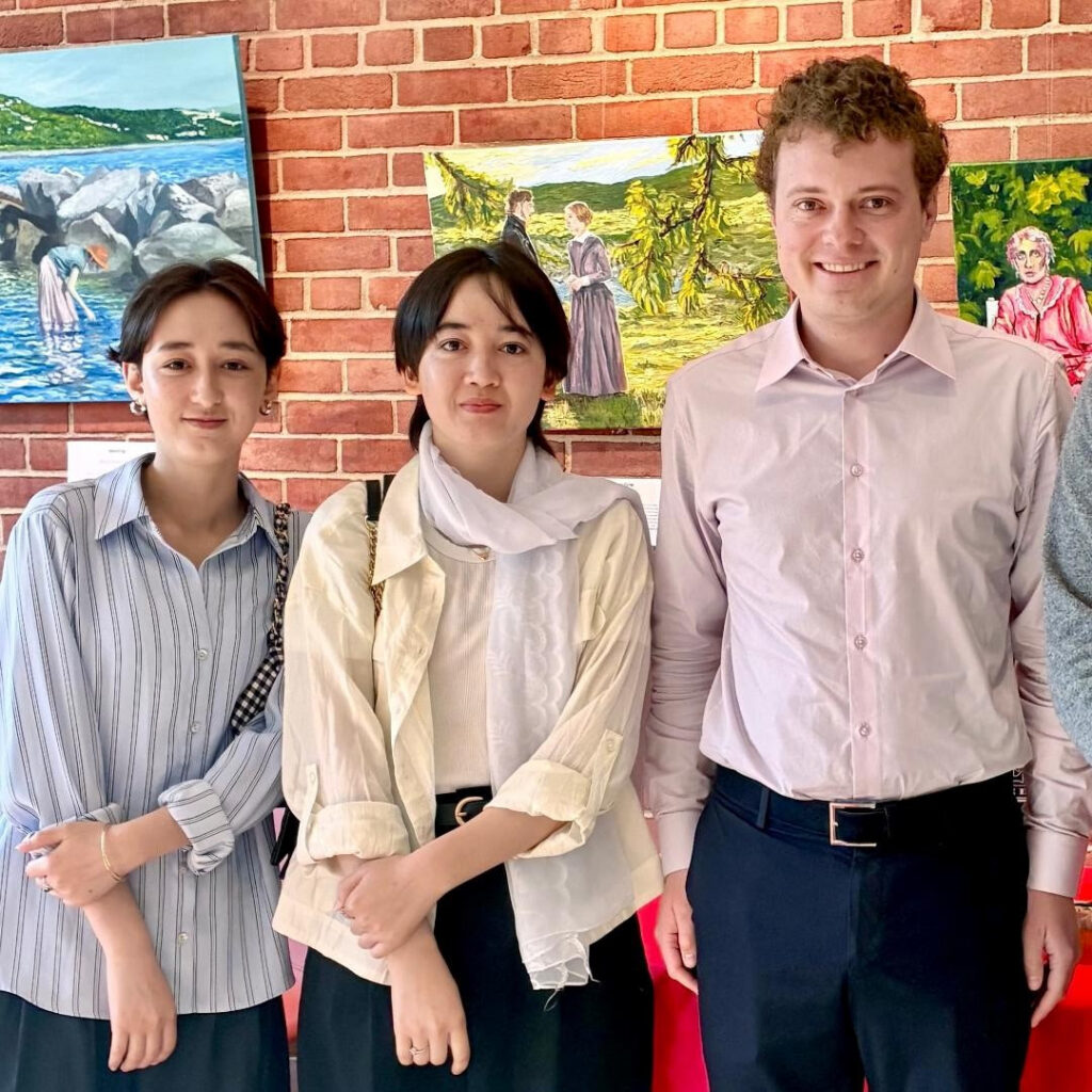From left, Basira Joya and Humaira Joya, Class of 2026, and Aydin Gates, Afghan Scout Relief Fund, in Washington, DC, last week to meet with lawmakers to advocate against gender apartheid and for Afghan women's rights.